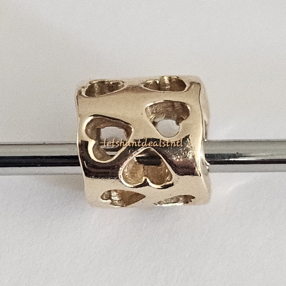 Pandora 14K Gold Tunnel of Love Charm. 750299.